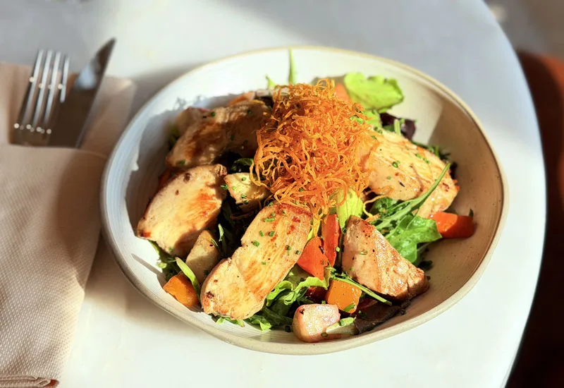 GRILLED CHICKEN AND ROOT VEGETABLE SALAD