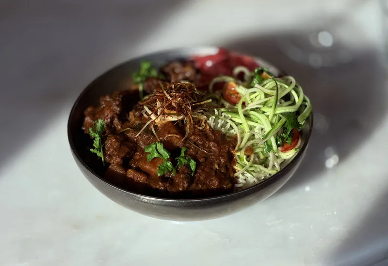 BEEF AND POTATO CURRY RICE BOWL